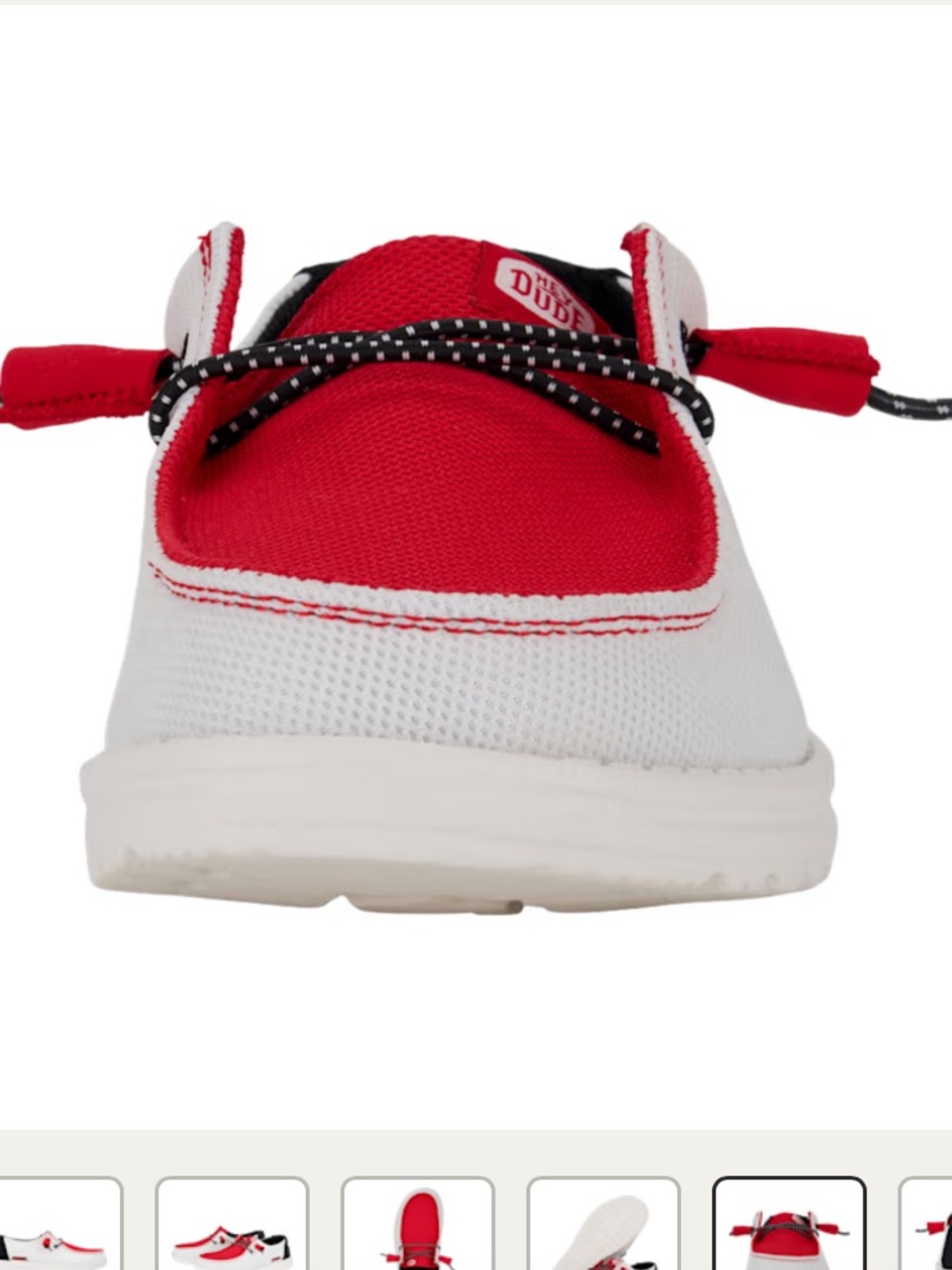 Hey Dude Wendy Louisville Cardinals Women's Red, White & Black Slip-On Loafers - Picture 4 of 11